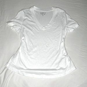 Loft Vintage Soft Small White V-Neck New with Tags
